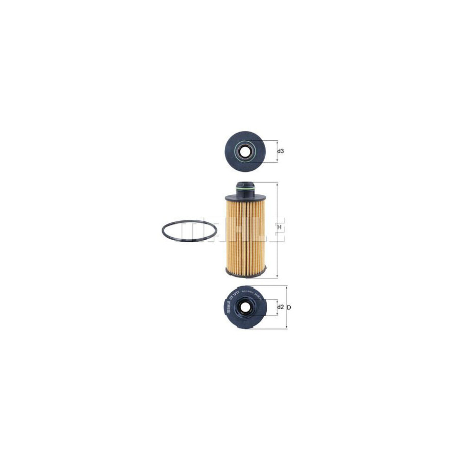 MAHLE ORIGINAL OX 1219D Oil Filter Filter Insert