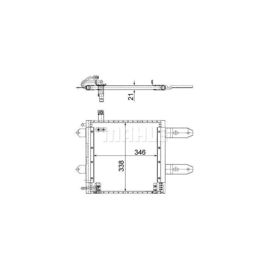 MAHLE ORIGINAL AC 287 000S Air conditioning condenser without dryer