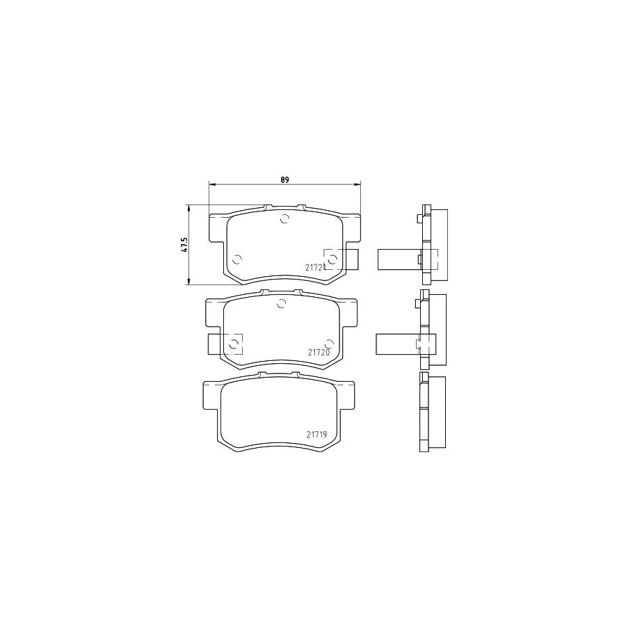 Hella 8DB 355 016 451 Brake Pad Set With Acoustic Wear Warning