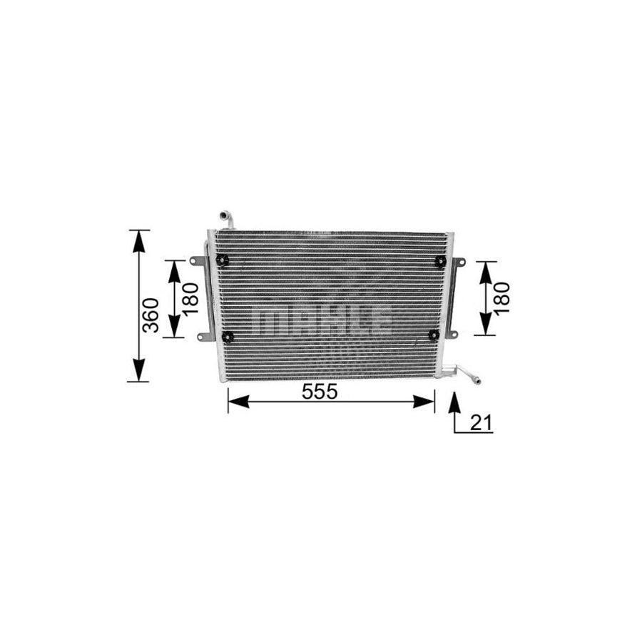 MAHLE ORIGINAL AC 172 000S Air conditioning condenser without dryer
