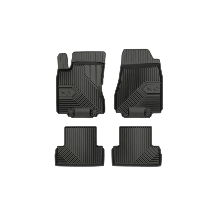 FROGUM Tailored 77408531 Floor mat set for NISSAN X-Trail (T31) Elastomer, Front and Rear, Quantity: 4, Black, (LHD)