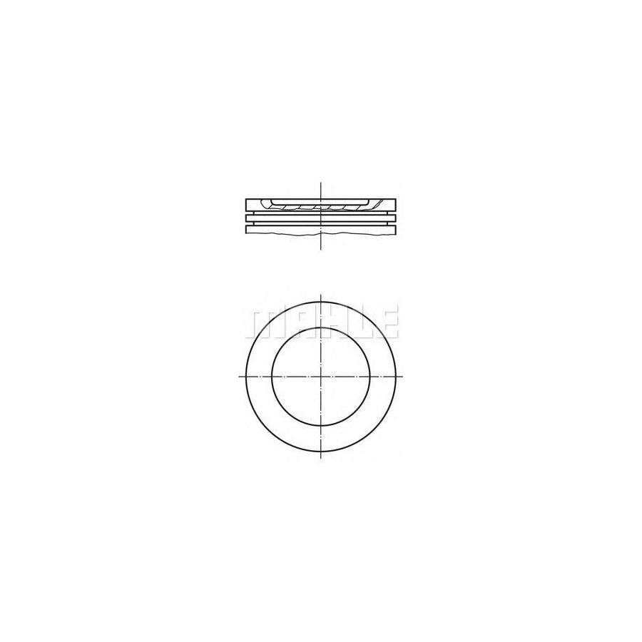 MAHLE ORIGINAL 007 09 01 Piston 70,4 mm, with piston rings