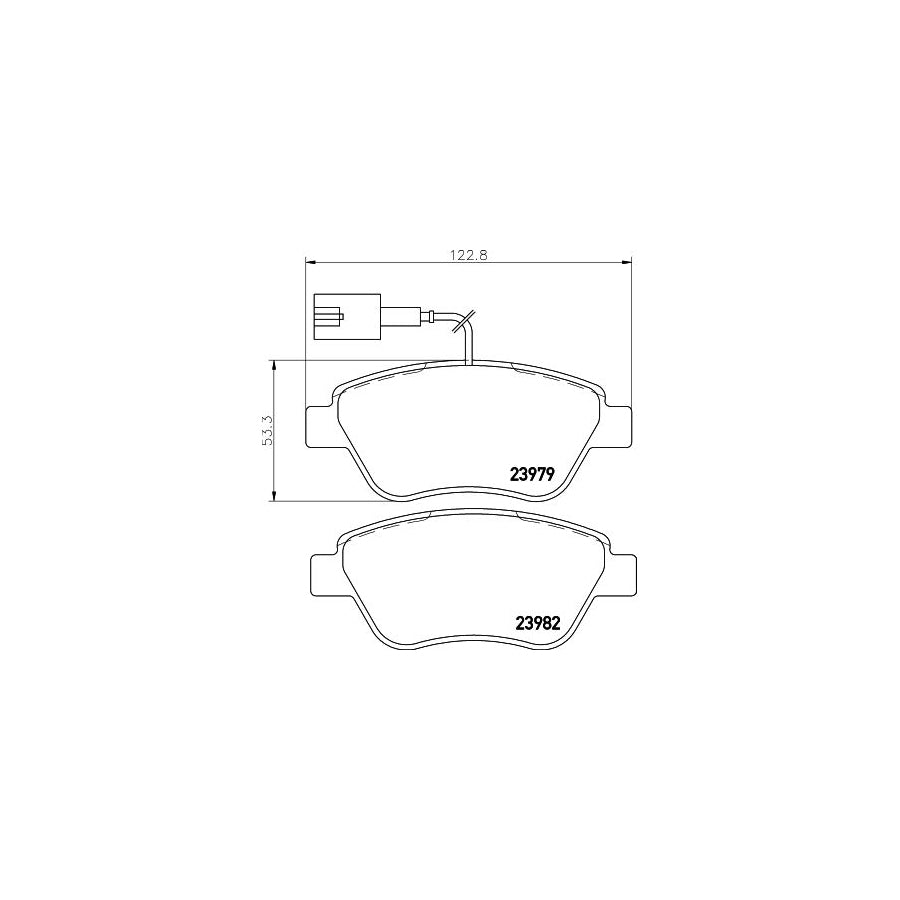 Hella 8DB 355 012 841 Brake Pad Set With Integrated Wear Warning Contact With Brake Caliper Screws With Accessories