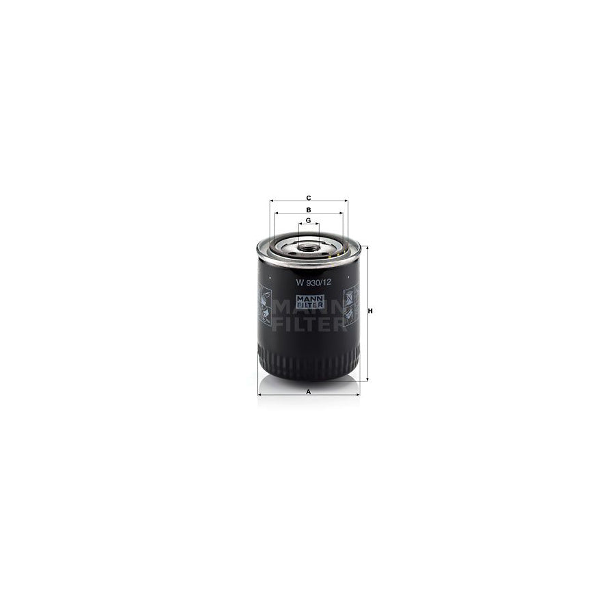 MANN-FILTER W 930/12 Oil Filter Spin-on Filter