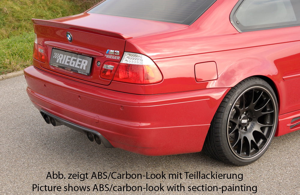 Rieger 00050242 BMW 3 Series E46 M3 Rear Diffuser - Matte Black