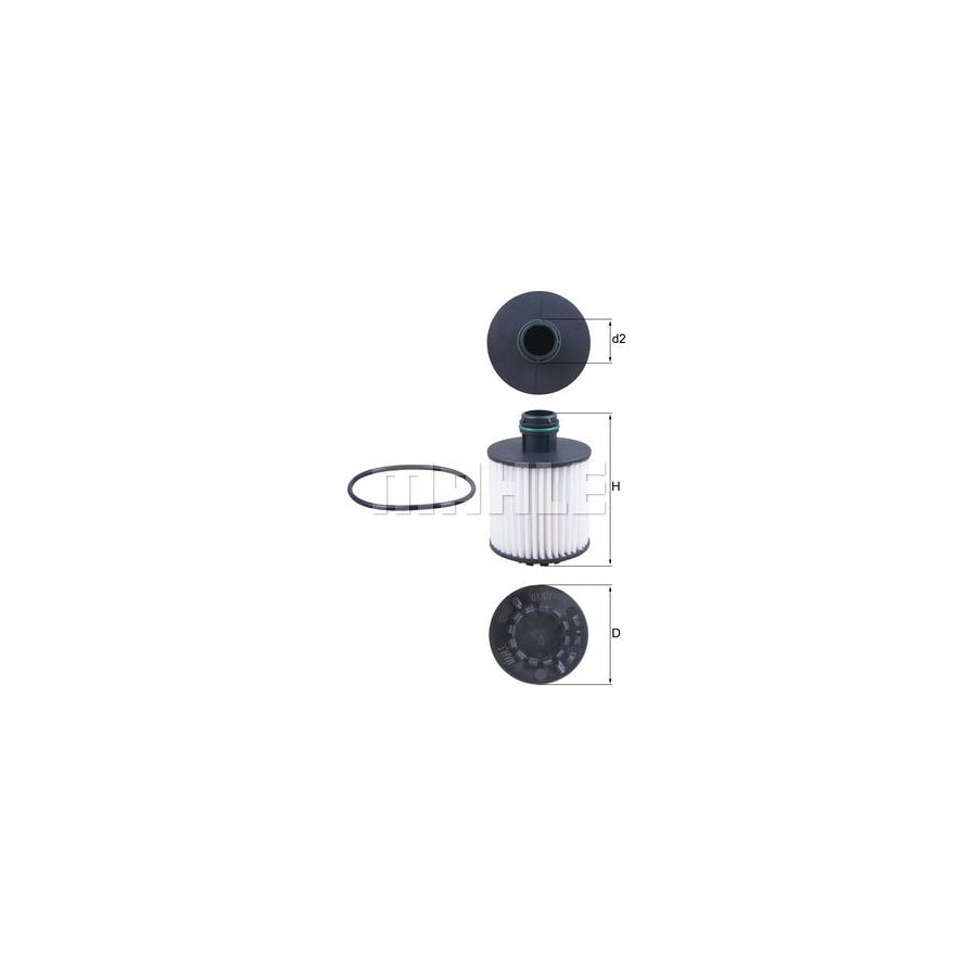 MAHLE ORIGINAL OX 1171D Oil Filter Filter Insert
