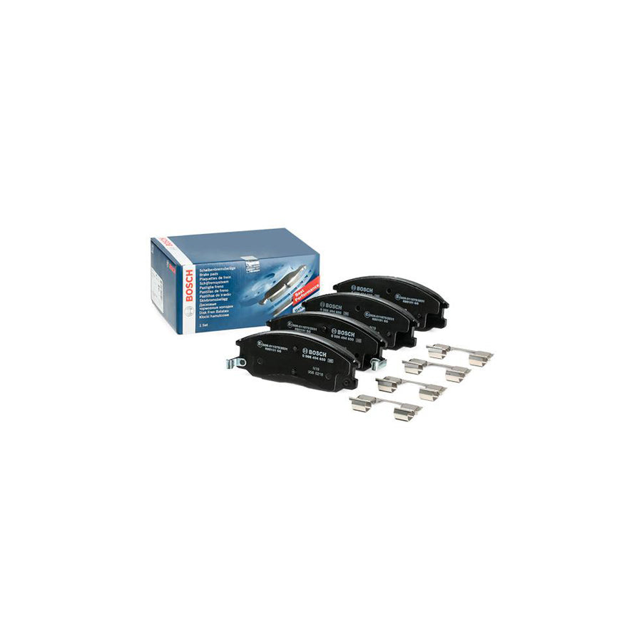 Bosch 0986494650 Brake Pad Set With Acoustic Wear Warning With Anti Squeak Plate With Spring BP2724
