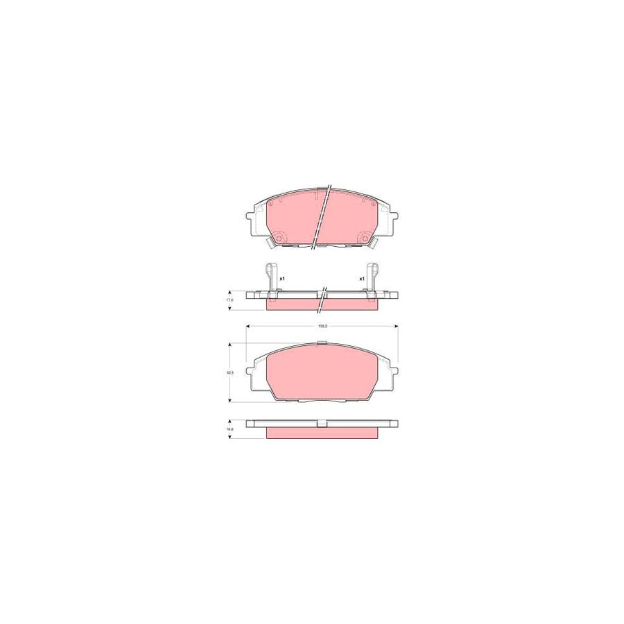 TRW Gdb3250 Brake Pad Set With Acoustic Wear Warning