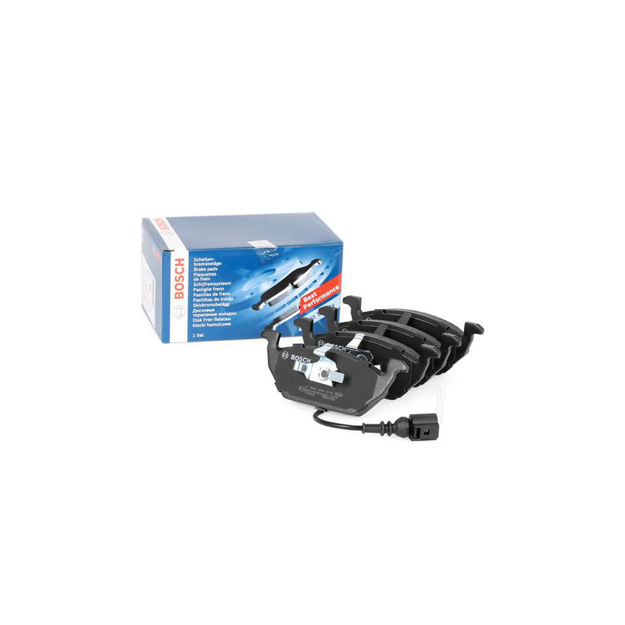 Bosch 0986494019 Brake Pad Set With Integrated Wear Sensor With Anti Squeak Plate With Piston Clip BP264