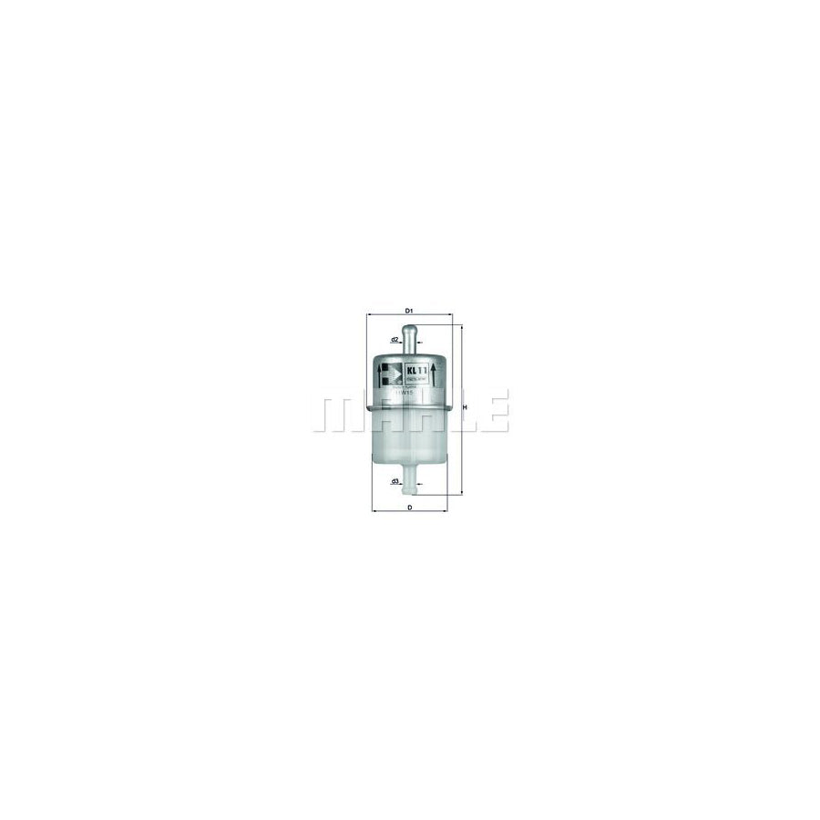 MAHLE ORIGINAL KL 11 OF Fuel filter In-Line Filter