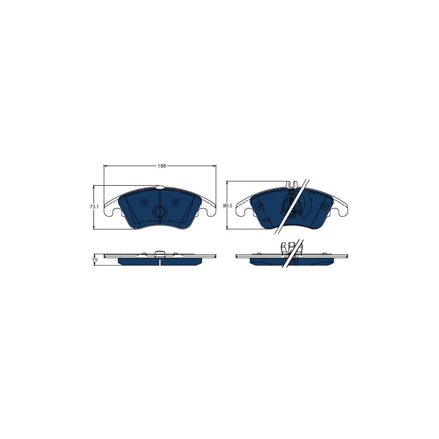 TRW Gdb1737Bte Brake Pad Set Suitable For Mercedes Benz E Class Prepared For Wear Indicator