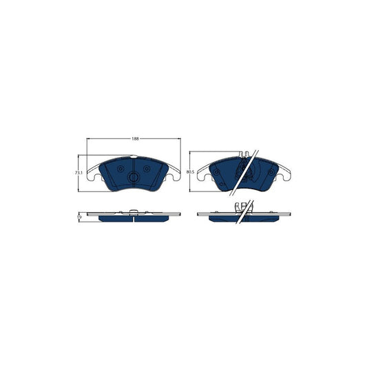 TRW Gdb1737Bte Brake Pad Set Suitable For Mercedes Benz E Class Prepared For Wear Indicator