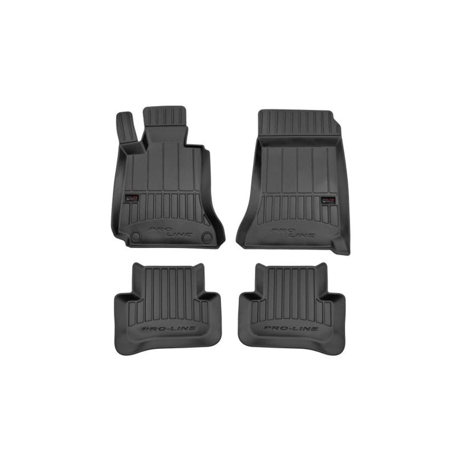 FROGUM Tailored 3D408005 Floor mat set suitable for MERCEDES-BENZ C-Class Saloon (W204) Elastomer, Front and Rear, Quantity: 4, Black, (LHD)