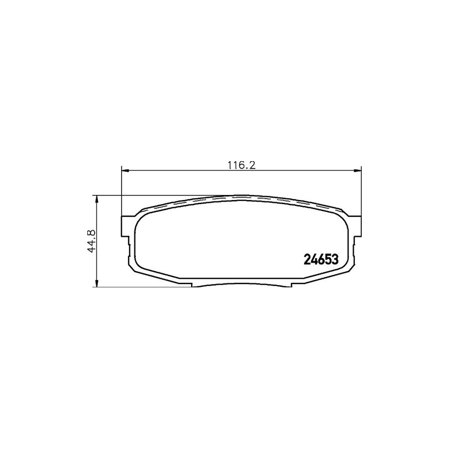 Hella 8DB 355 013 771 Brake Pad Set Not Prepared For Wear Indicator