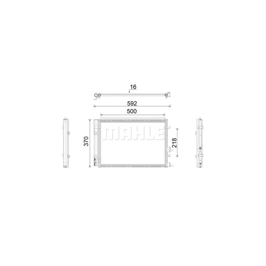 MAHLE ORIGINAL AC 920 000P Air conditioning condenser for HYUNDAI i20 with dryer