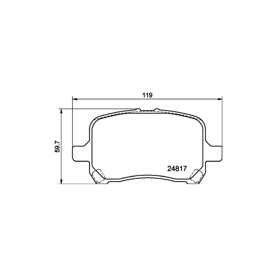 Hella 8DB 355 014 691 Brake Pad Set For Chevrolet Hhr Mpv With Acoustic Wear Warning