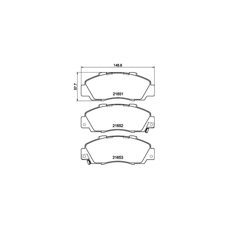 Hella 8DB 355 016 441 Brake Pad Set With Acoustic Wear Warning