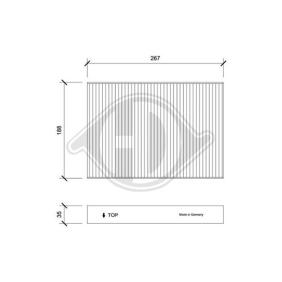 Diederichs Dci1210 Pollen Filter For Peugeot 508 | Duco Car Parts UK Car Parts