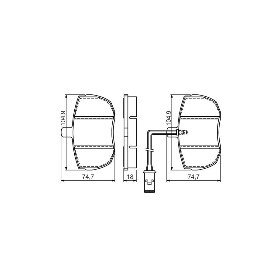 Bosch 0986494535 Brake Pad Set Incl Wear Warning Contact With Anti Squeak Plate With Mounting Manual BP1456
