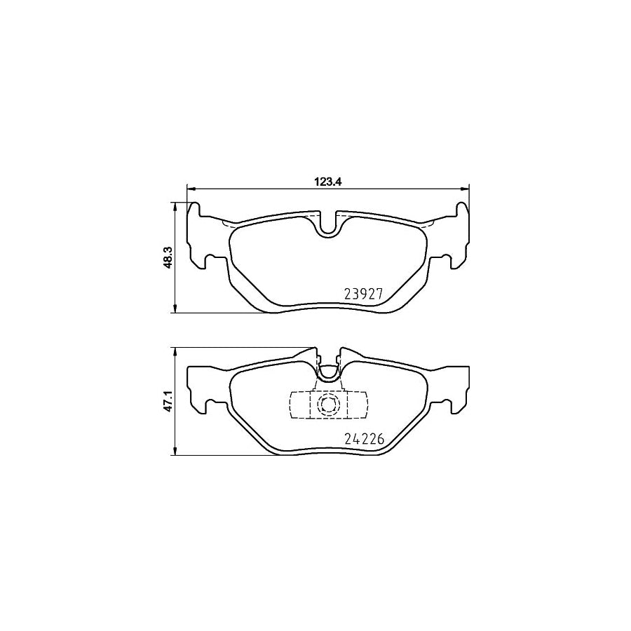 Hella 8DB 355 011 301 Brake Pad Set Prepared For Wear Indicator