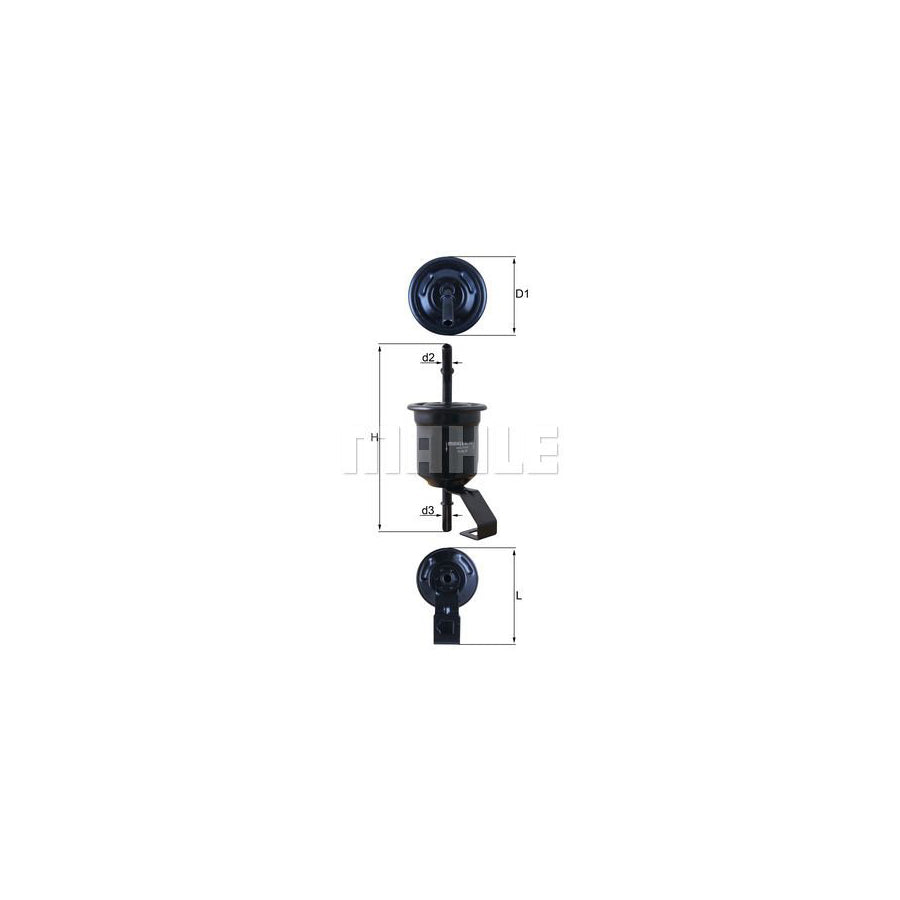 MAHLE ORIGINAL KL 1161 Fuel filter In-Line Filter