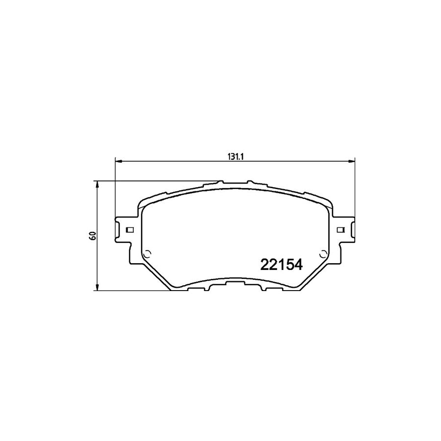 Hella 8DB 355 032 091 Brake Pad Set For Mazda 3 Not Prepared For Wear Indicator With Accessories