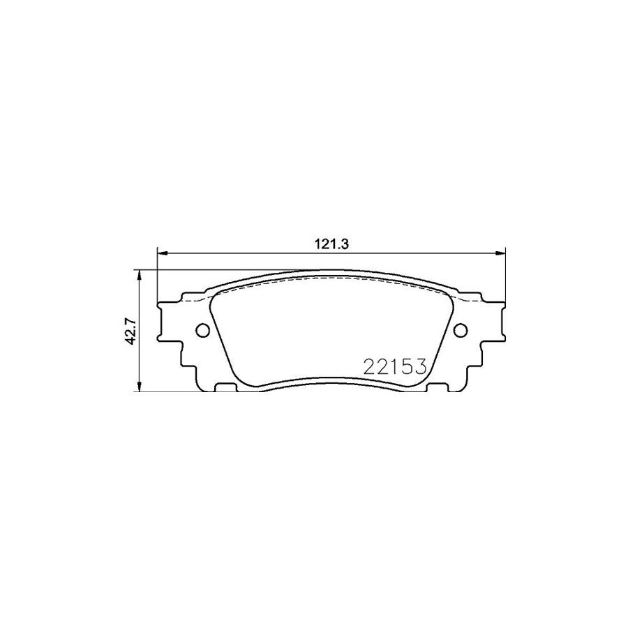 Hella 8DB 355 024 631 Brake Pad Set Not Prepared For Wear Indicator