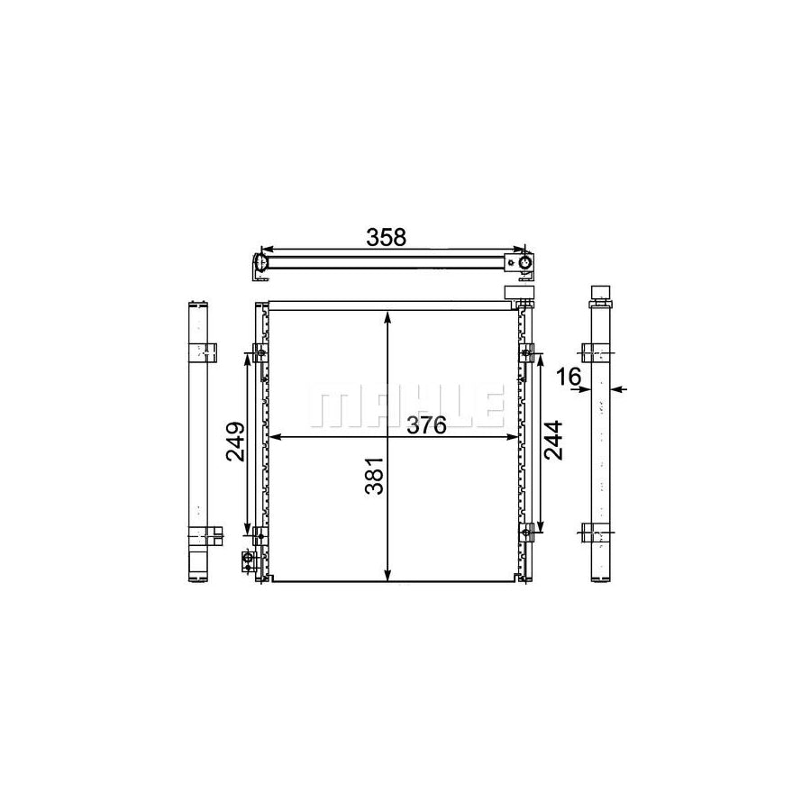 MAHLE ORIGINAL AC 470 000S Air conditioning condenser without dryer
