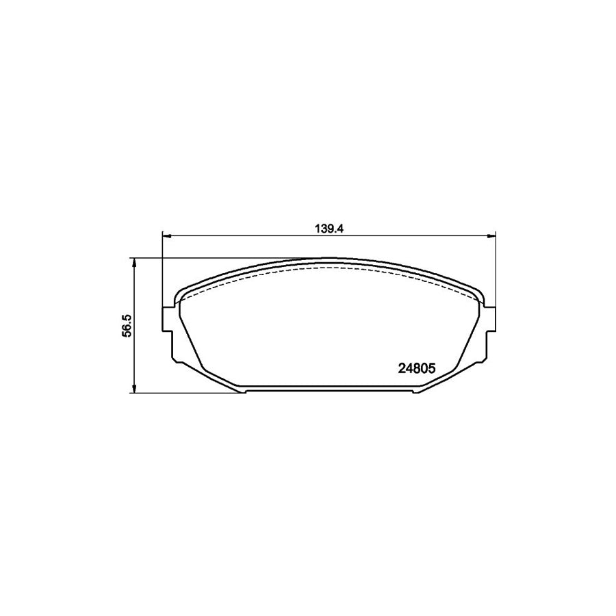 Hella 8DB 355 014 681 Brake Pad Set For Honda Odyssey With Acoustic Wear Warning