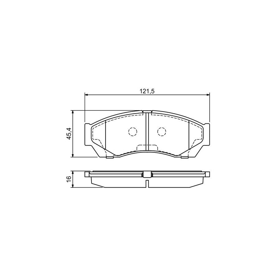 Bosch 0986494681 Brake Pad Set For Rover Cityrover Hatchback With Anti Squeak Plate BP1676
