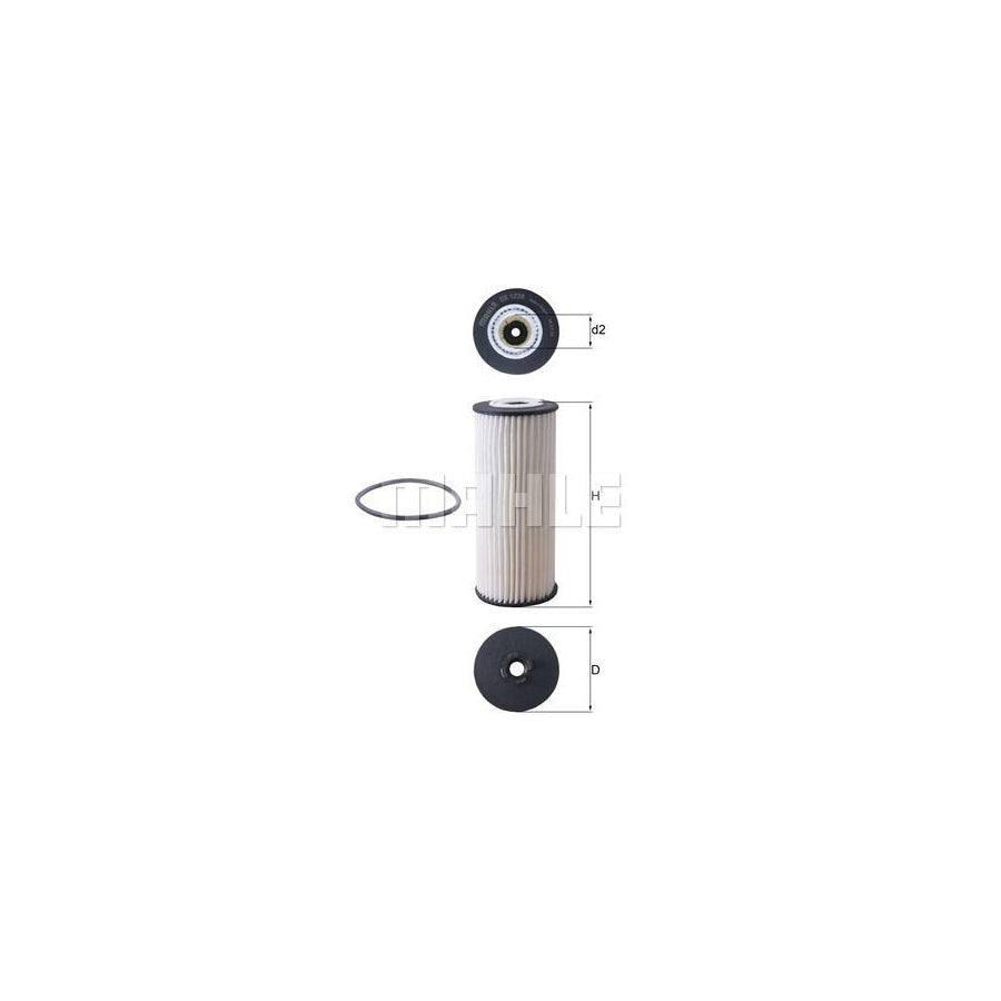 MAHLE ORIGINAL OX 1236D Oil Filter Filter Insert