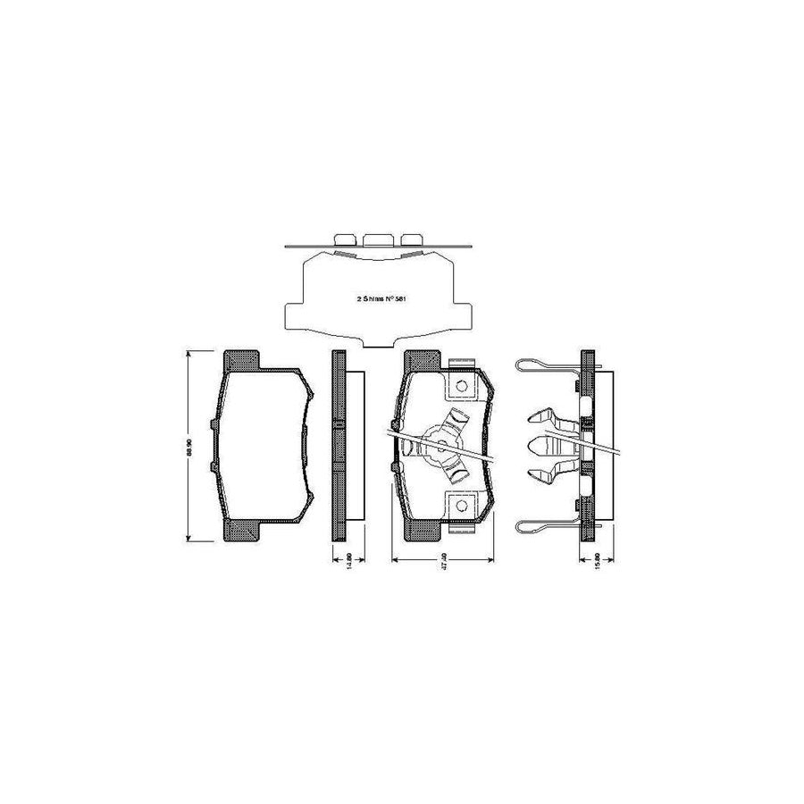 Bosch 0986Tb3039 Brake Pad Set Excl Wear Warning Contact With Accessories