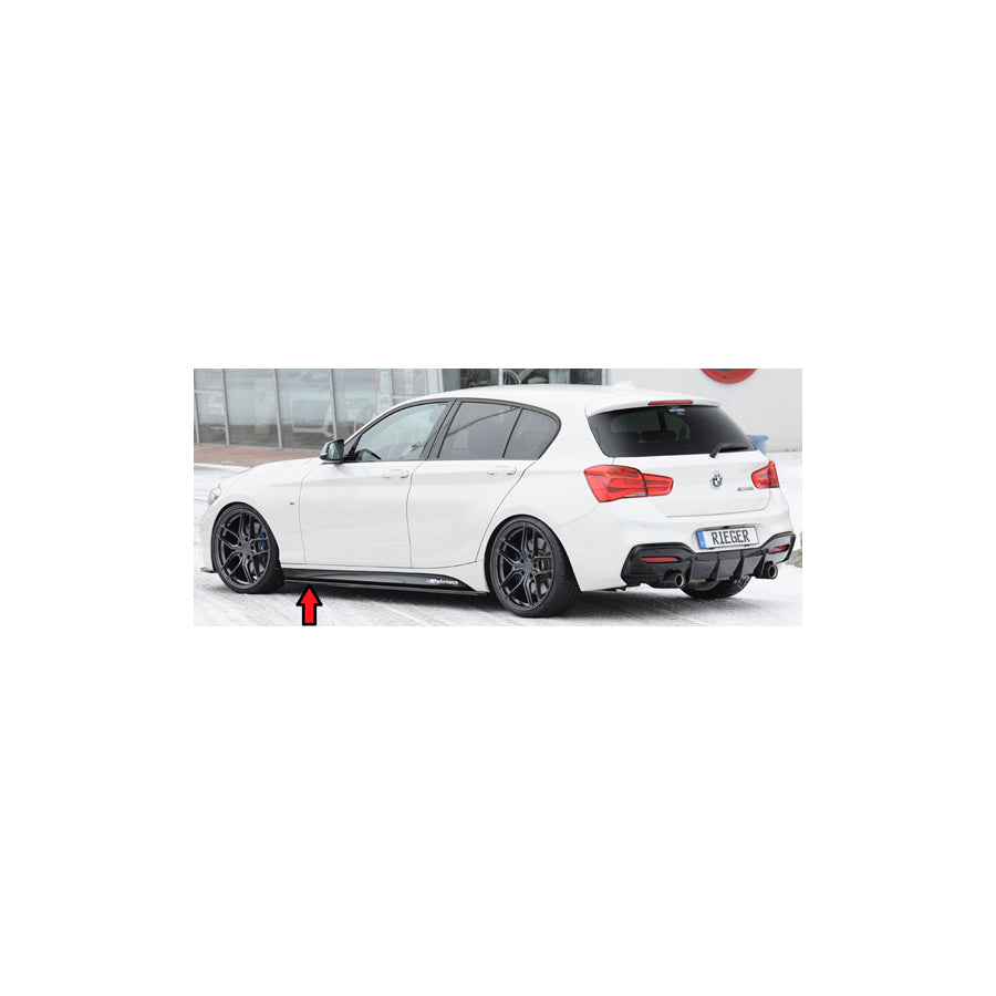 Rieger BMW 1 Series F20 Gloss Black Sideskirts (inc. M135i & M140i)