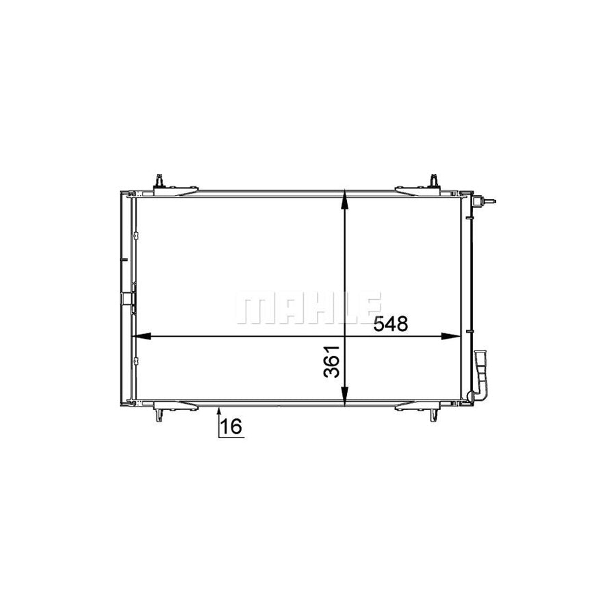 MAHLE ORIGINAL AC 220 000P Air conditioning condenser for PEUGEOT 206 without dryer