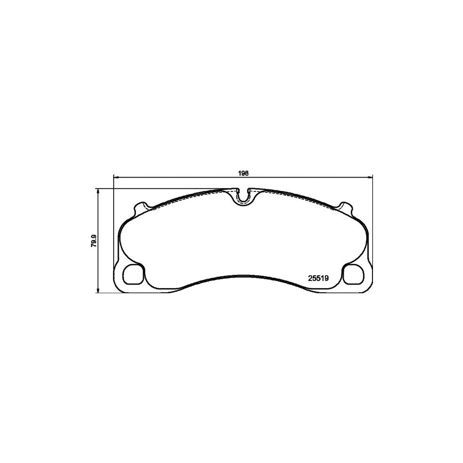 Hella 8DB 355 039 991 Brake Pad Set Prepared For Wear Indicator