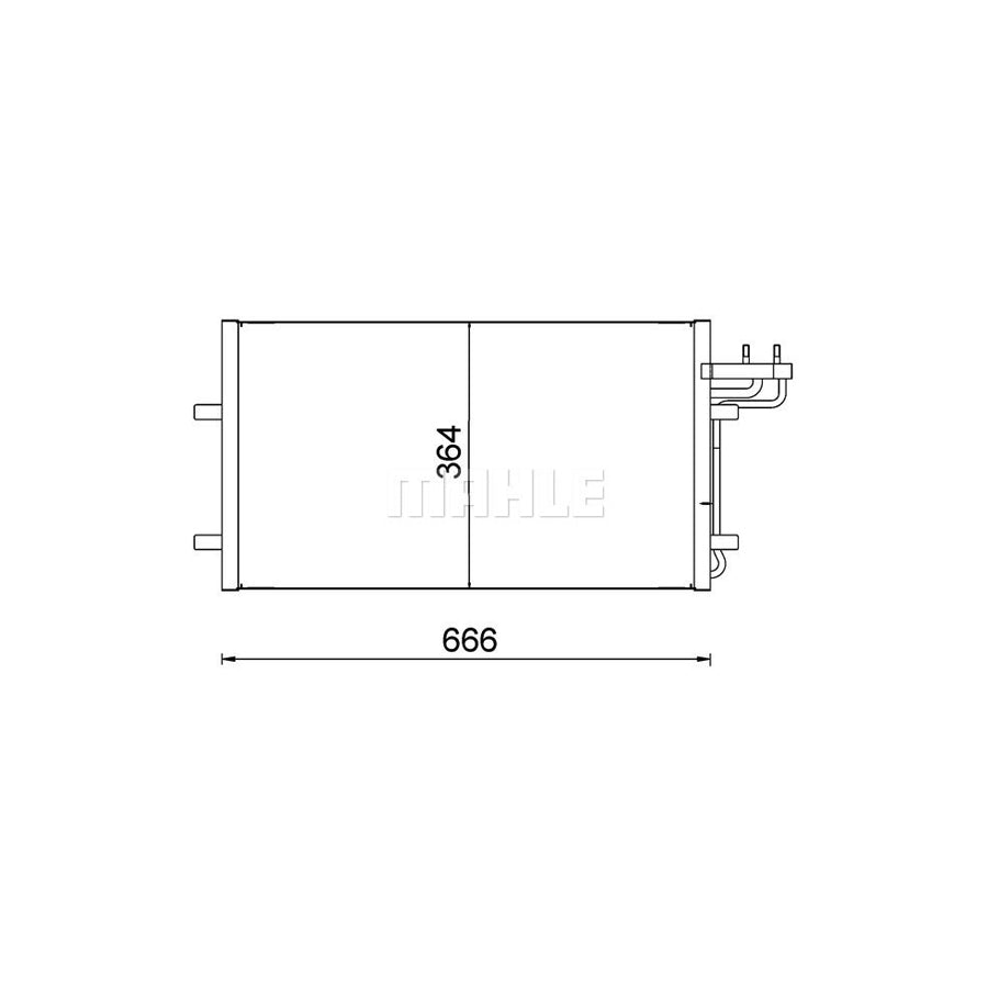 MAHLE ORIGINAL AC 374 000S Air conditioning condenser without dryer