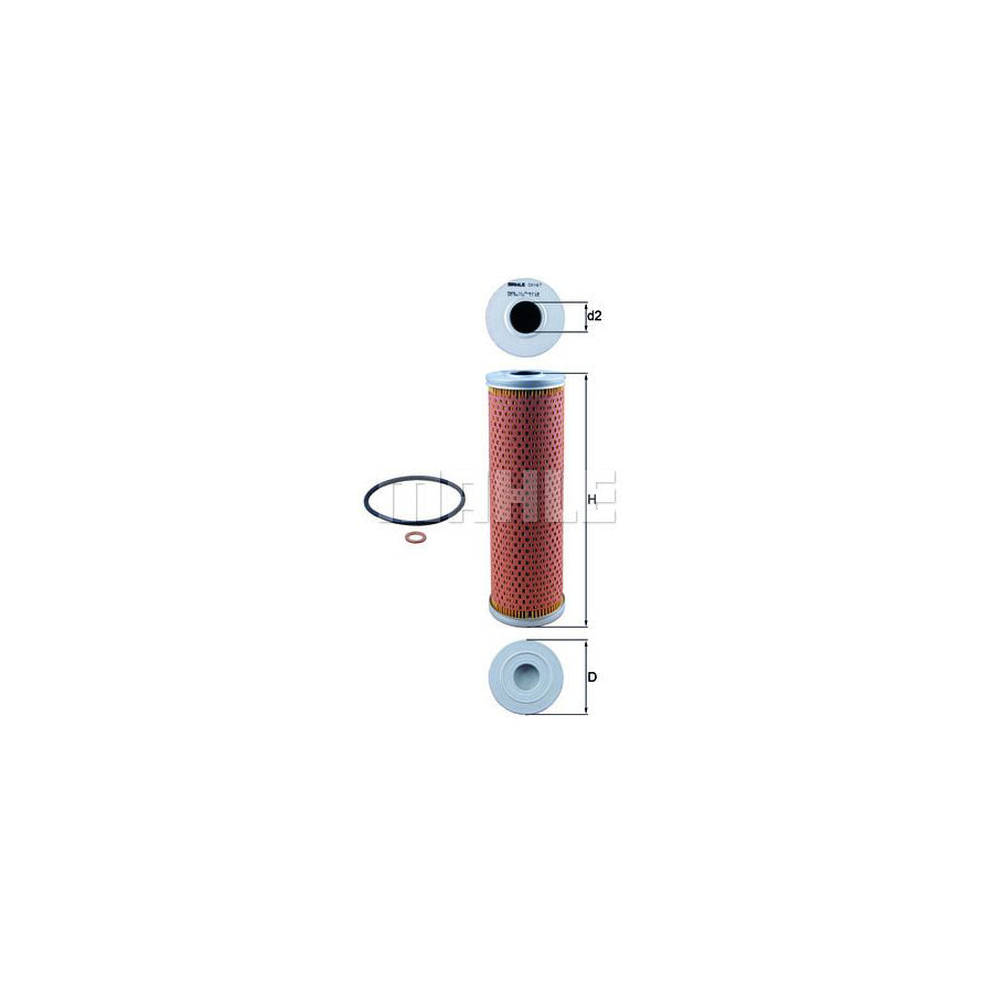 MAHLE ORIGINAL OX 147D Oil Filter Filter Insert