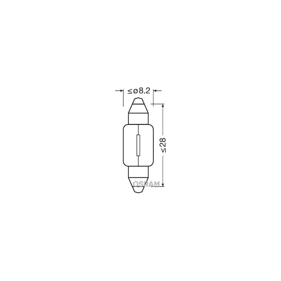 OSRAM ORIGINAL 6428 Bulb, interior light Socket Bulb, 12V, 3W