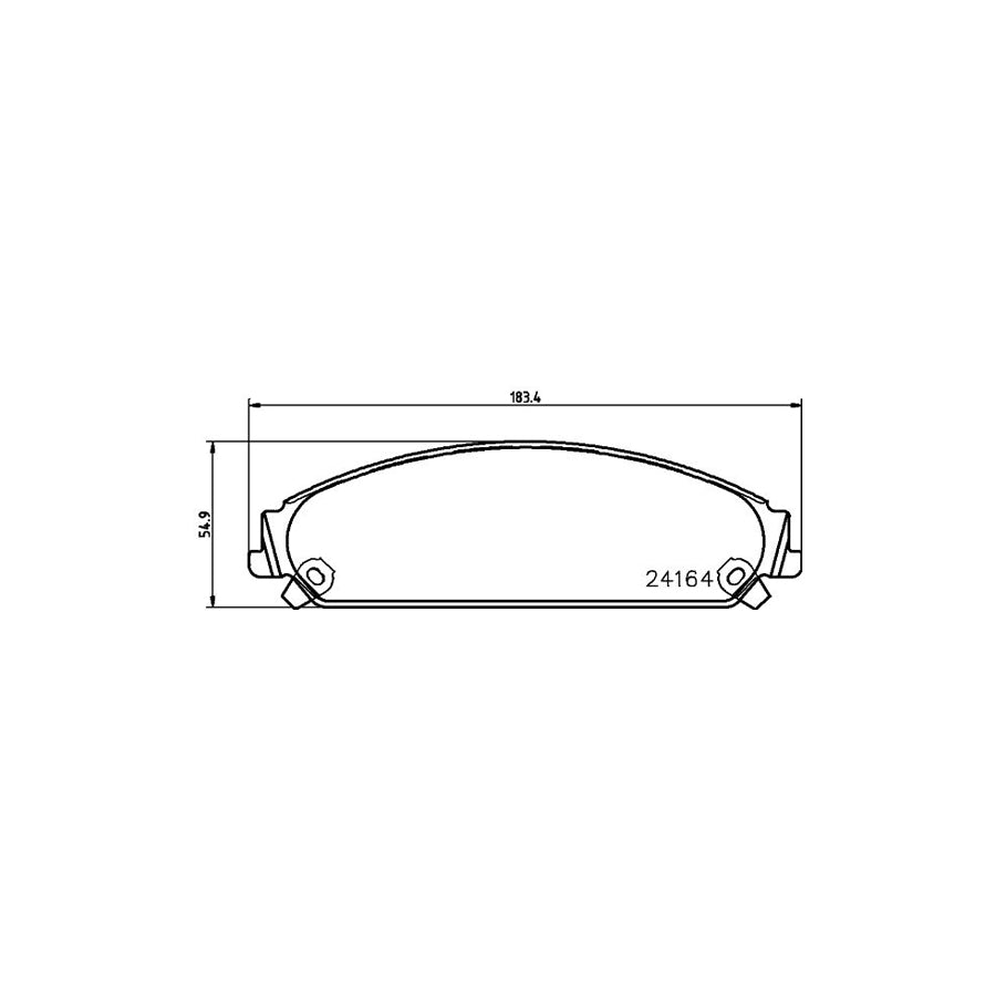 Hella 8DB 355 011 891 Brake Pad Set With Acoustic Wear Warning