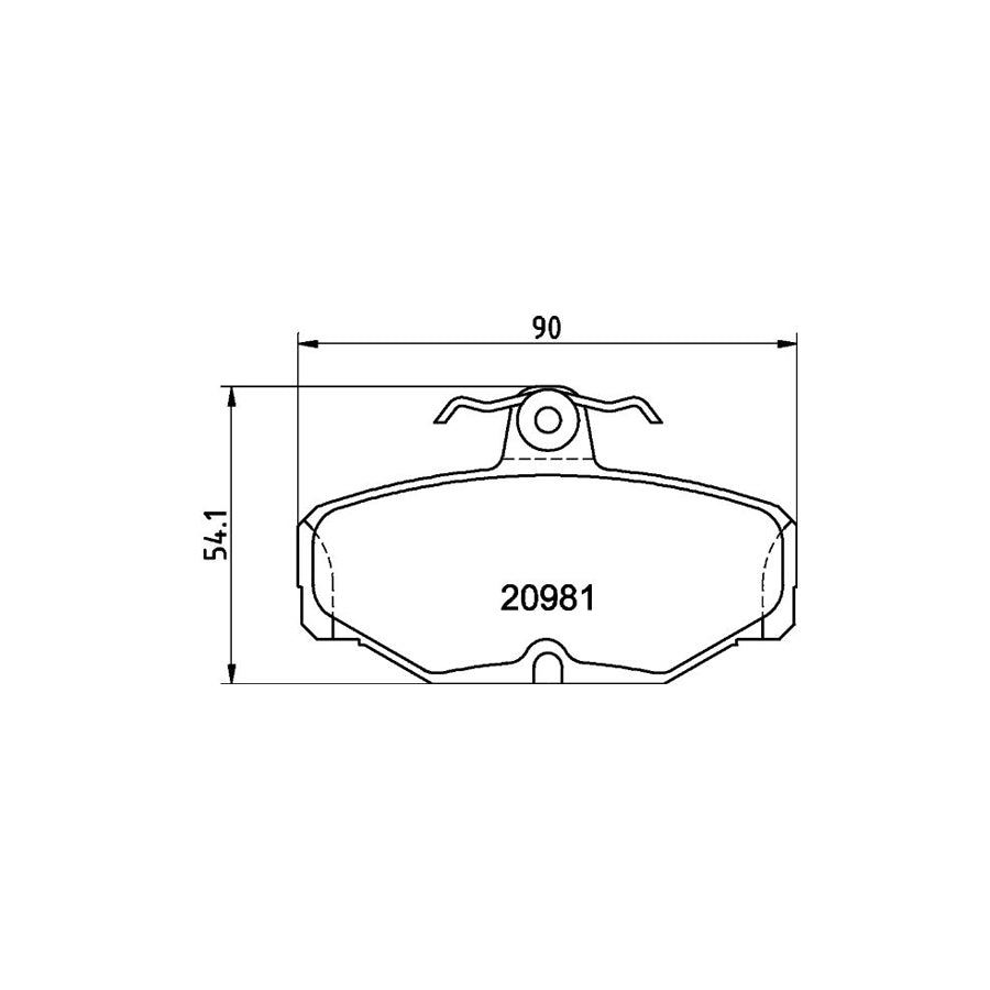 Hella 8DB 355 017-621 Brake Pad Set Not Prepared For Wear Indicator, With Brake Caliper Screws