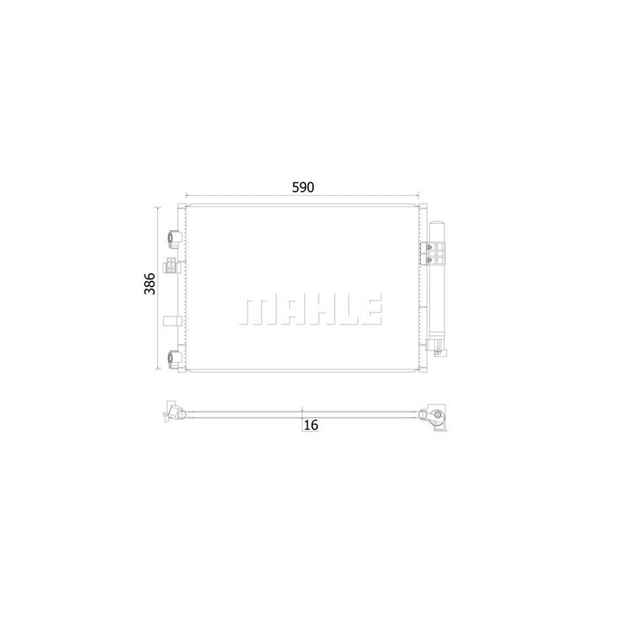 MAHLE ORIGINAL AC 930 000S Air conditioning condenser for FORD C-MAX with dryer