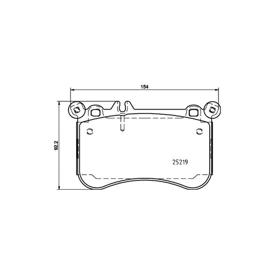 Hella 8DB 355 019 611 Brake Pad Set Prepared For Wear Indicator With Counterweights