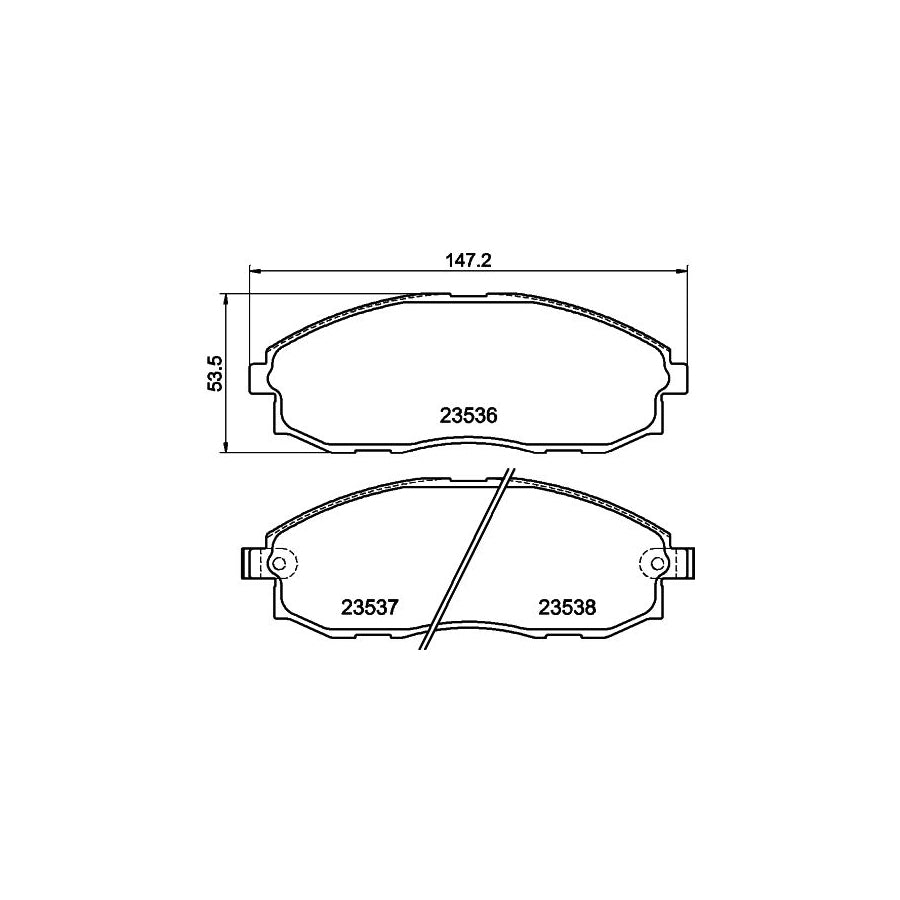 Hella 8DB 355 009 381 Brake Pad Set With Acoustic Wear Warning