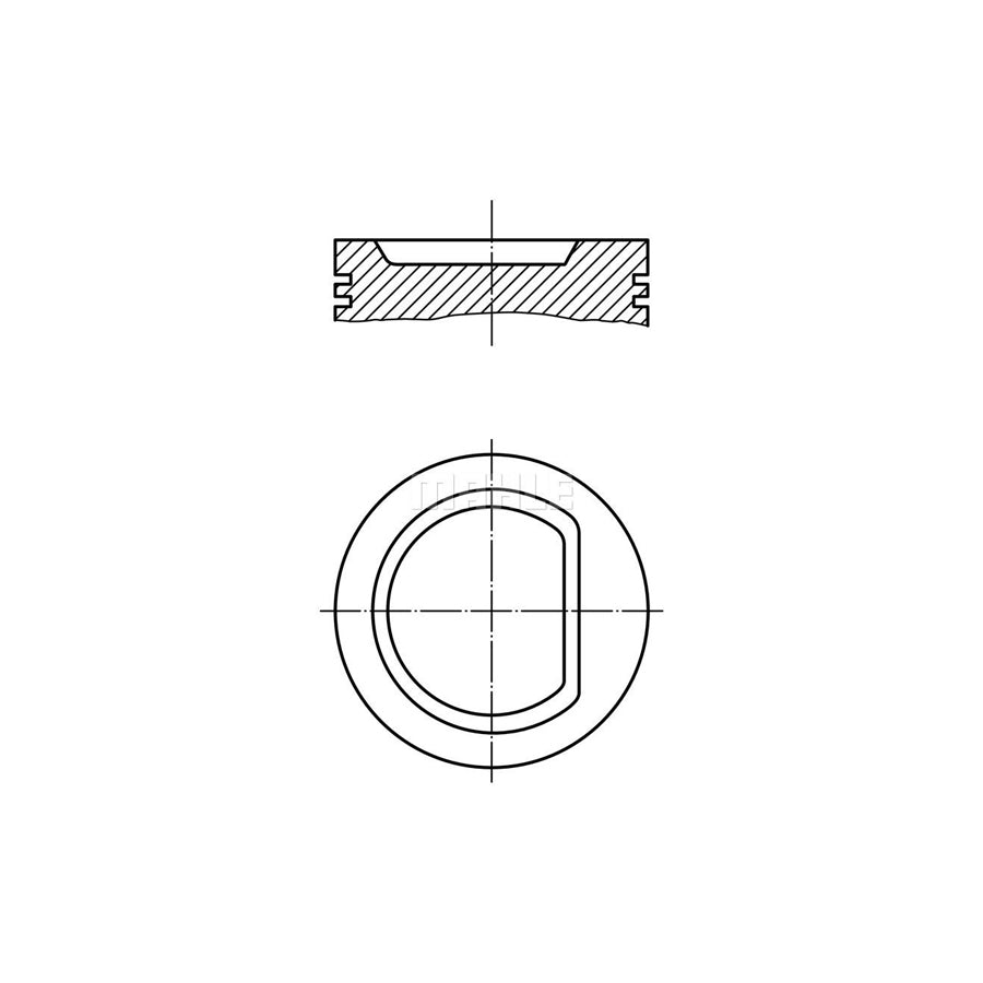 MAHLE ORIGINAL 039 81 00 Piston 83,0 mm, without cooling duct