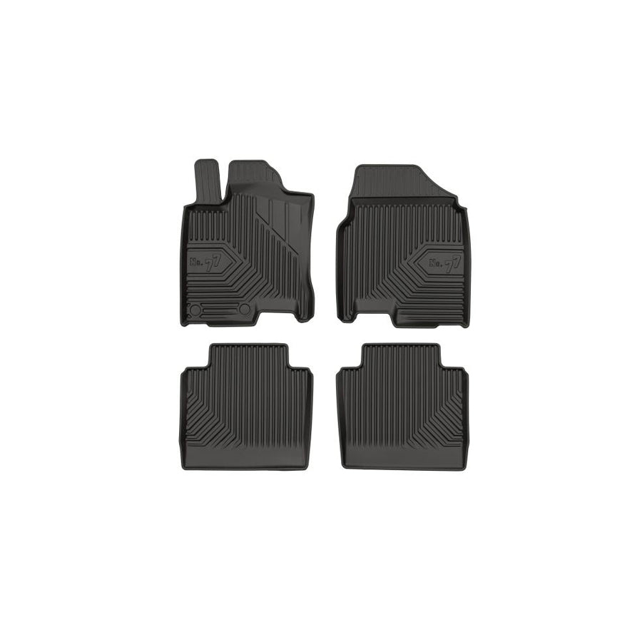 FROGUM Tailored 77407268 Floor mat set for NISSAN Qashqai / Qashqai+2 I (J10, NJ10) Elastomer, Front and Rear, Quantity: 4, Black, (LHD)