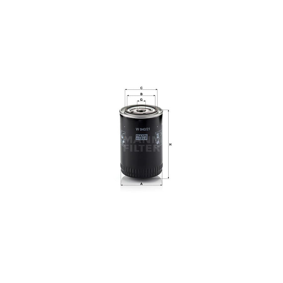 MANN-FILTER W 940/21 Oil Filter Spin-on Filter