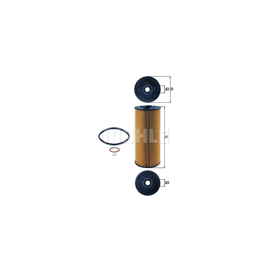 MAHLE ORIGINAL OX 137D Oil Filter Filter Insert
