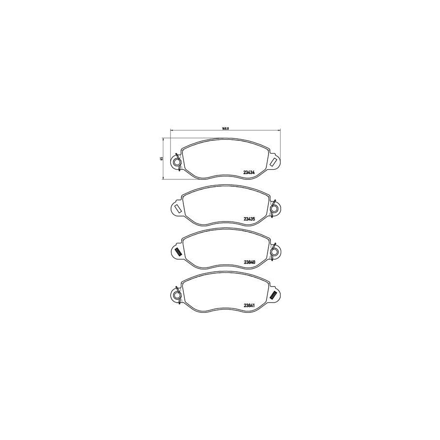 Brembo P 24 053 Brake Pad Set For Ford Transit With Acoustic Wear Warning With Brake Caliper Screws