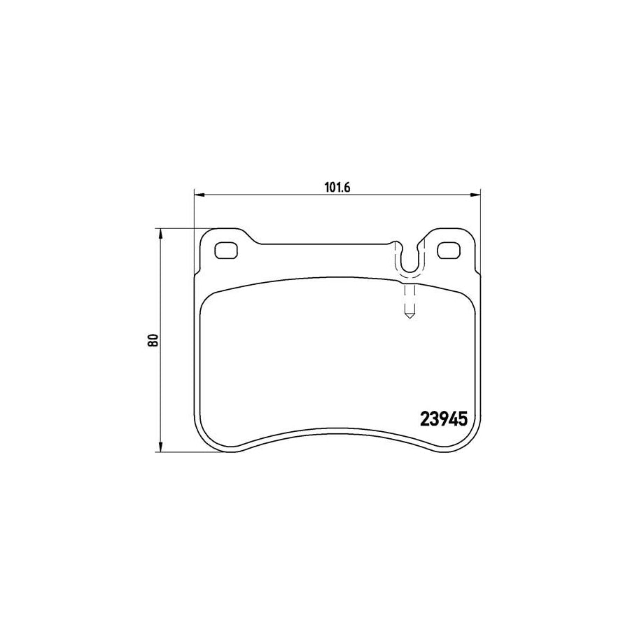 Brembo P 50 073X Brake Pad Set Prepared For Wear Indicator