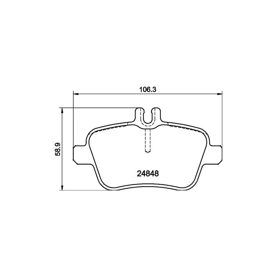 Hella 8DB 355 019 641 Brake Pad Set Prepared For Wear Indicator With Brake Caliper Screws With Accessories